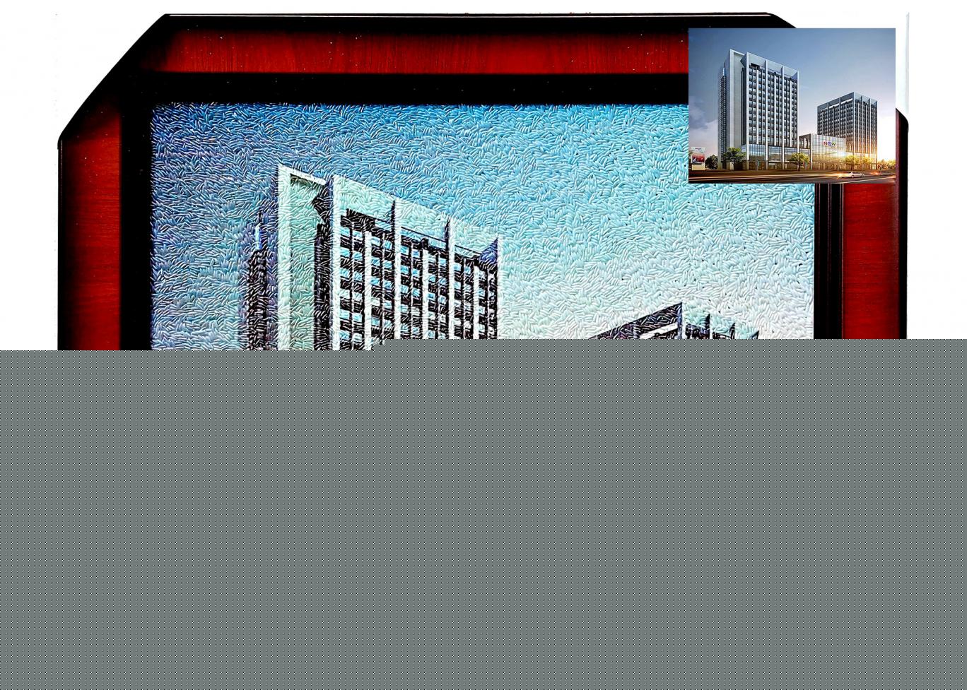 Tranh Gạo Tòa Nhà Nowzone - 30 x 40

