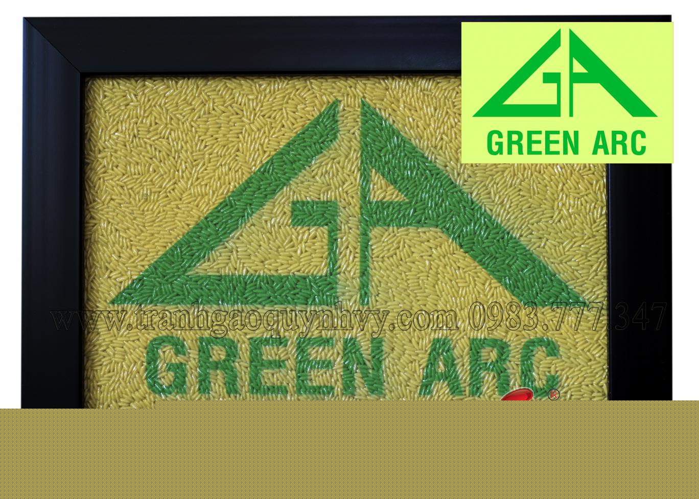 Tranh Gạo Màu Logo GA 15 x 25
