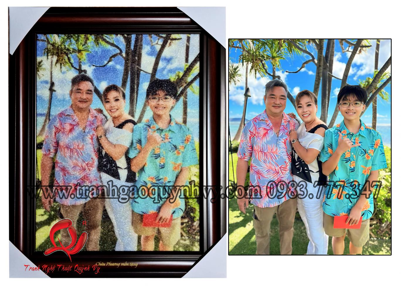 Chân Dung Gia Đình 3 người - 30 x 40

