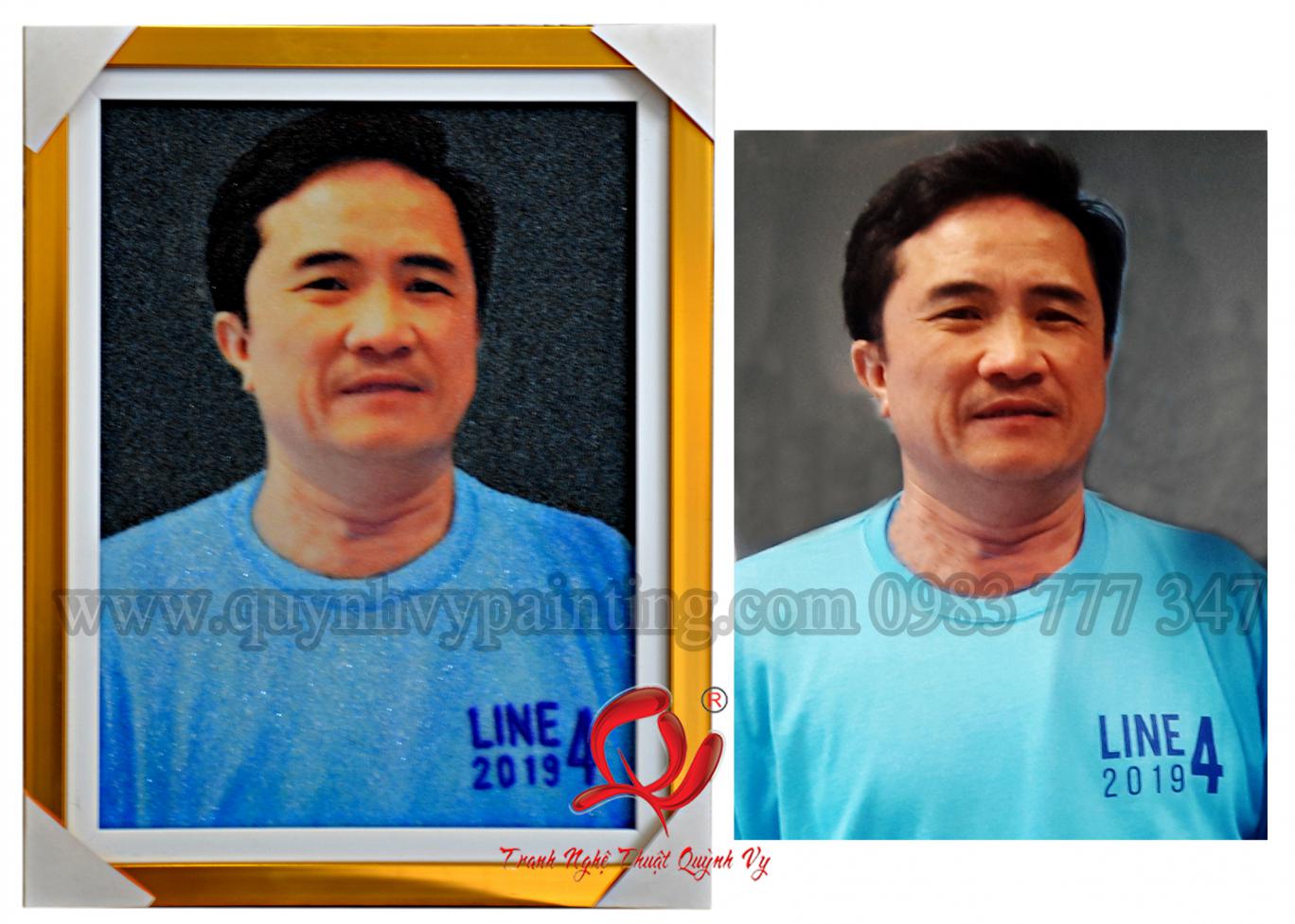 Đá Quý Chân Dung 1 người 30 x 40
