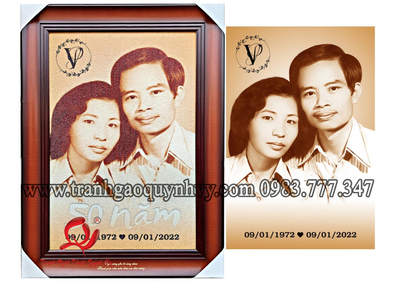 Chân Dung - Kỷ niệm 50 năm ngày cưới - 40 x 60
