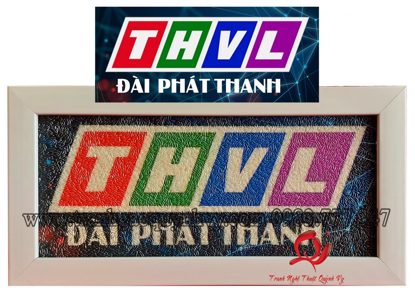 Tranh Gạo Màu Logo Đài THVL
