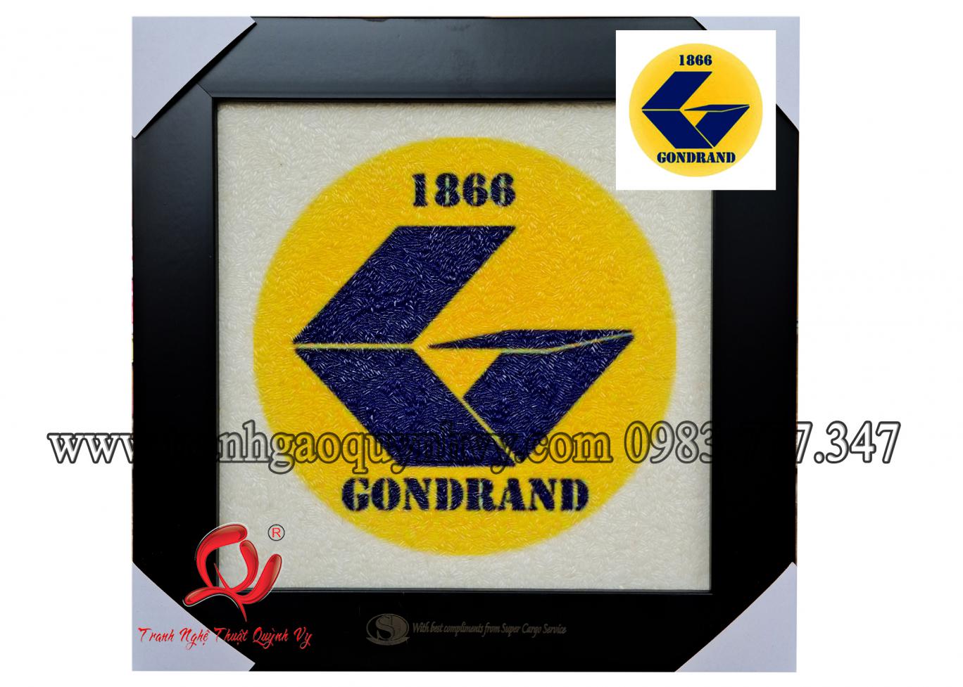 Tranh gạo Logo 30 x 30
