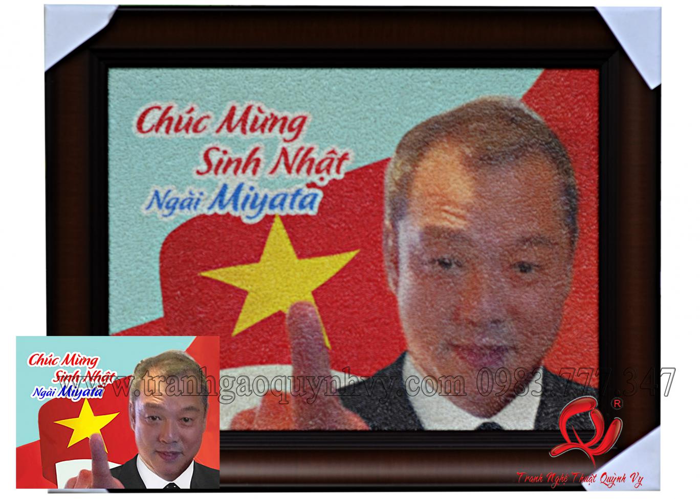 Đá Quý Chân Dung 1 người 30 x 40