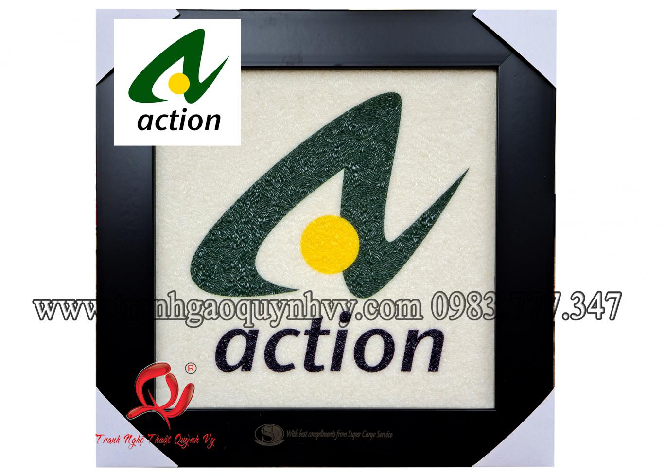 Tranh gạo Logo 30 x 30