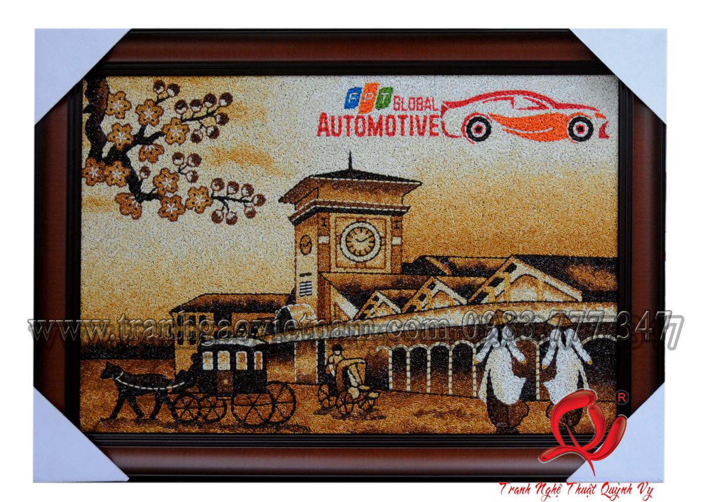 Tranh Gạo Sơn Màu Logo - 40 x 60