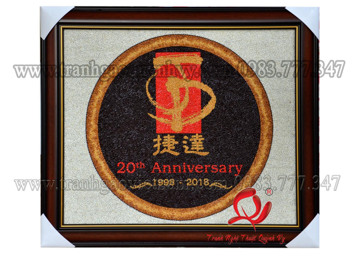 Tranh Gạo Logo Kỹ niệm 20 năm