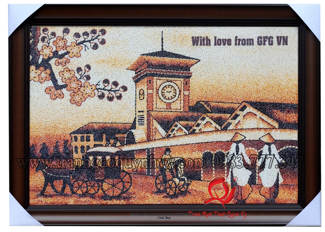 Tranh Gạo Chợ Bến Thành - 40 x 60