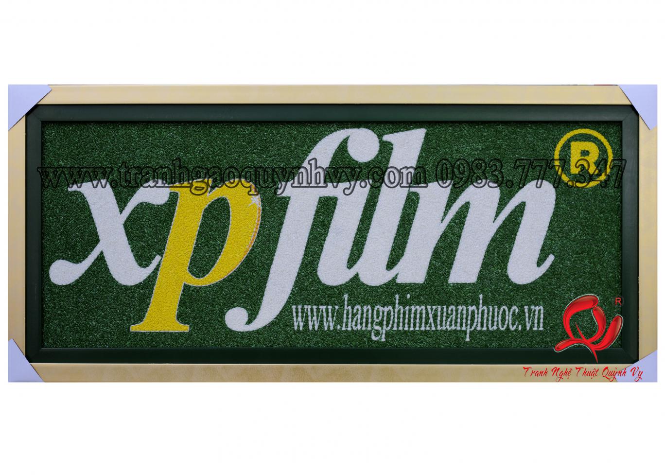 Tranh Gạo Sơn Màu Logo xpfilm 35 x 88