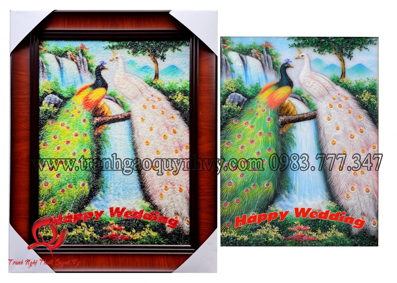 Tranh Đôi Công Ngày Cưới - 30 x 40
