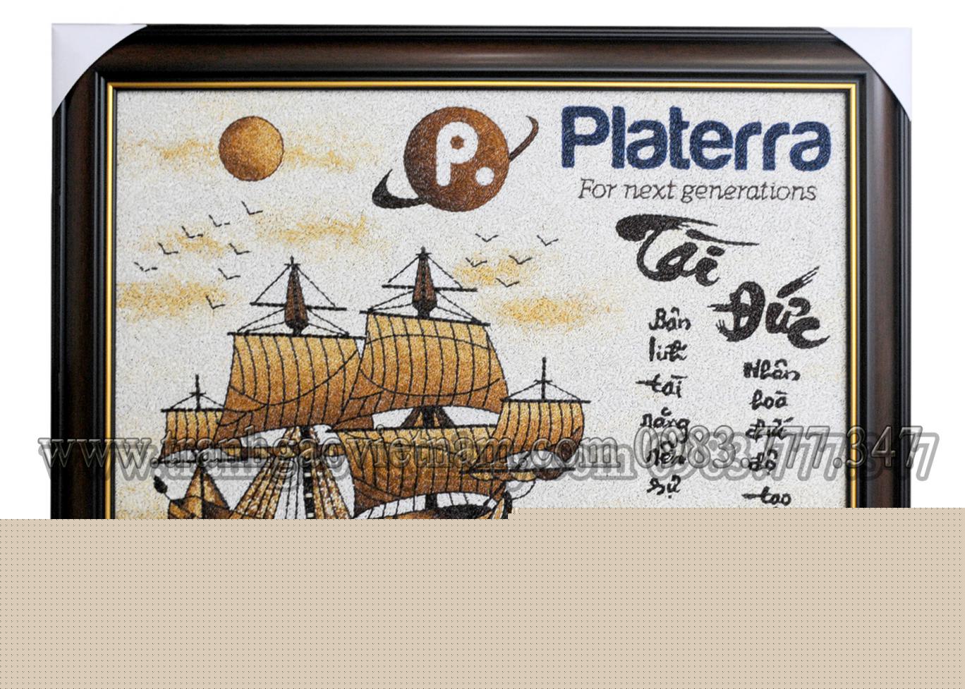 Tranh Gạo Logo Platerra - 50 x 70