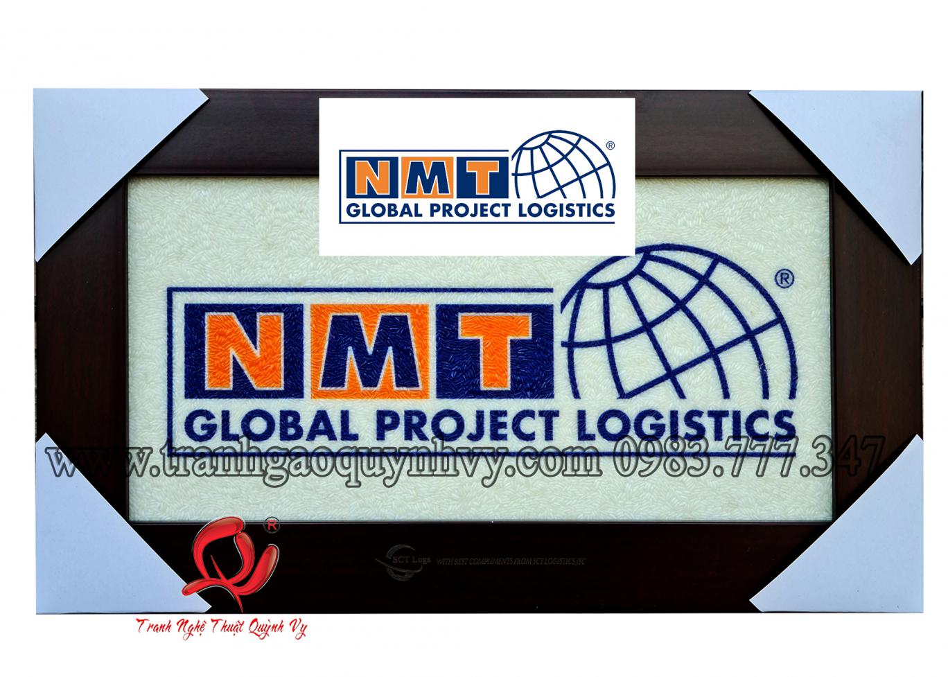 Tranh gạo Logo 20 x 40