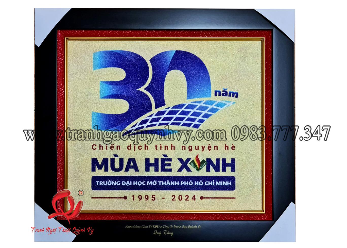 Logo 30 năm Mùa Hè Xanh Đại Học Mở - 40 x 45