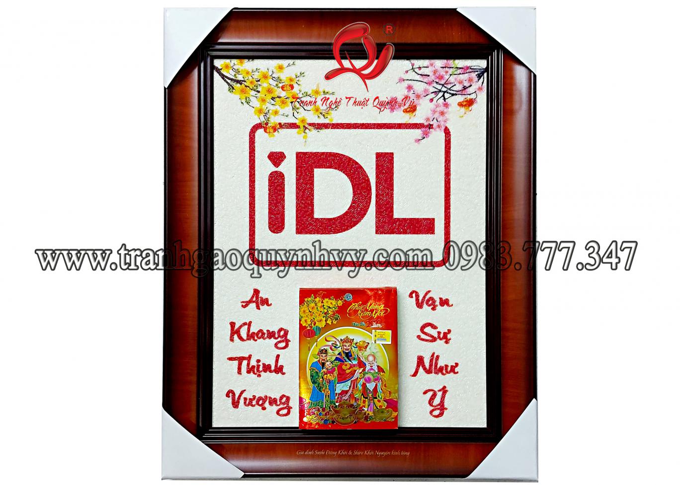 Tranh Gạo Màu Lịch Logo Trường iDL - 30 x 40