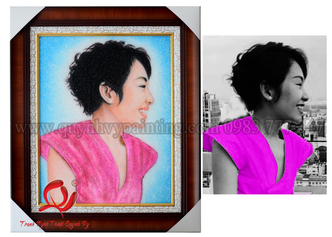 Đá Quý Chân Dung 1 người 30 x 40