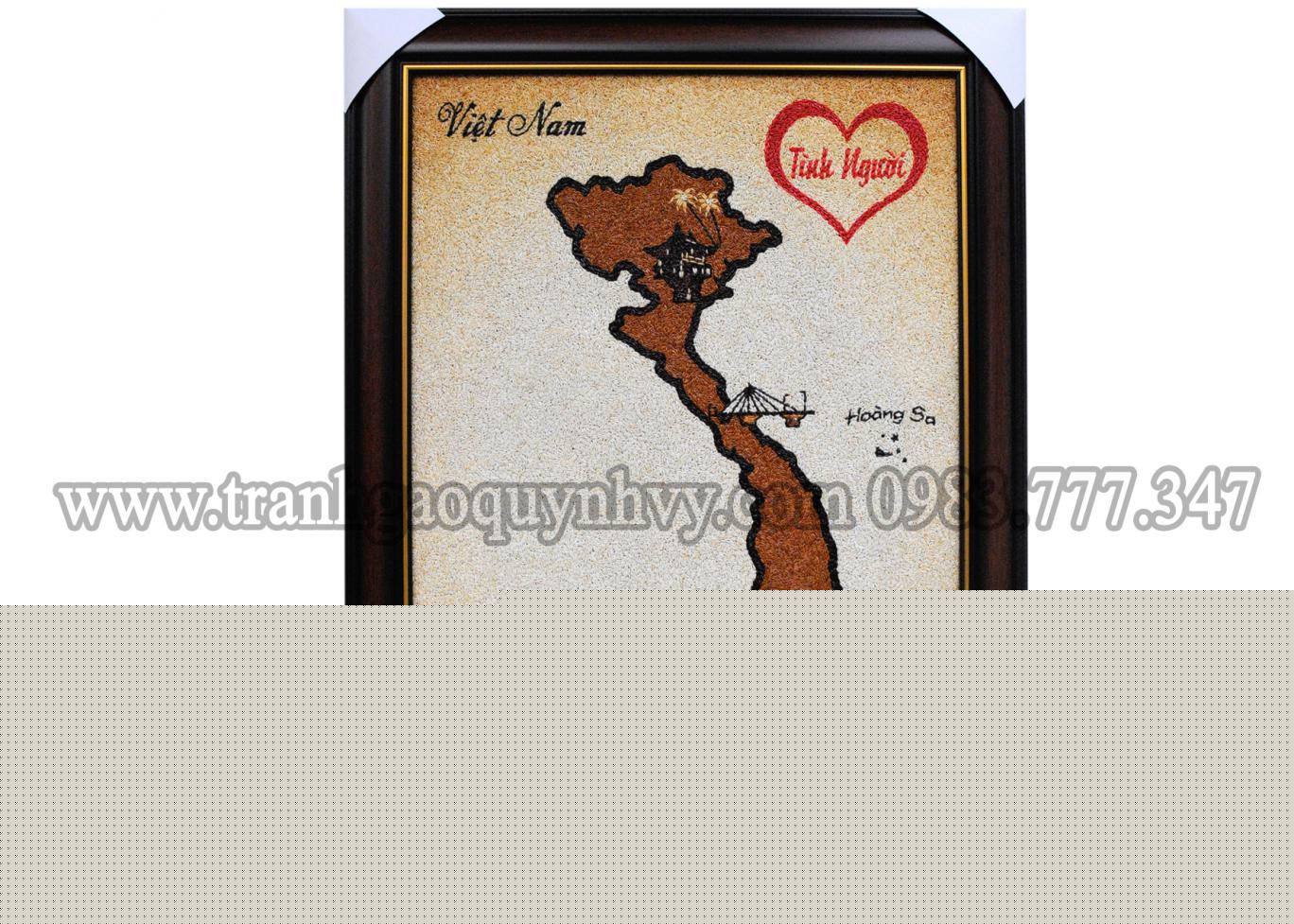 Tranh Gạo Bản Đồ VN 40 x60