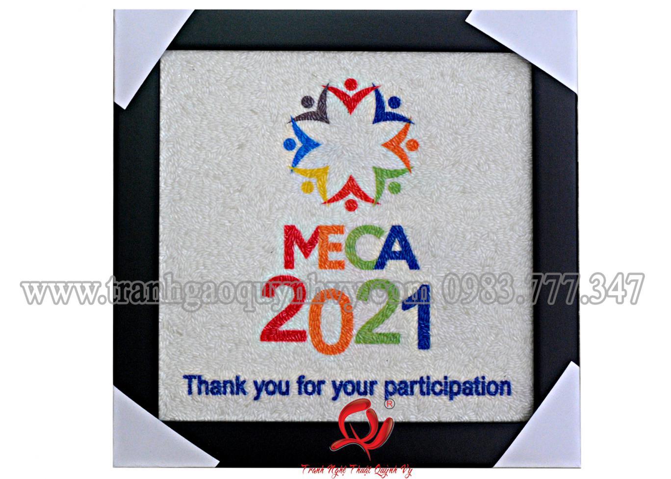 Tranh Gạo Màu Logo 25 x 25 cm