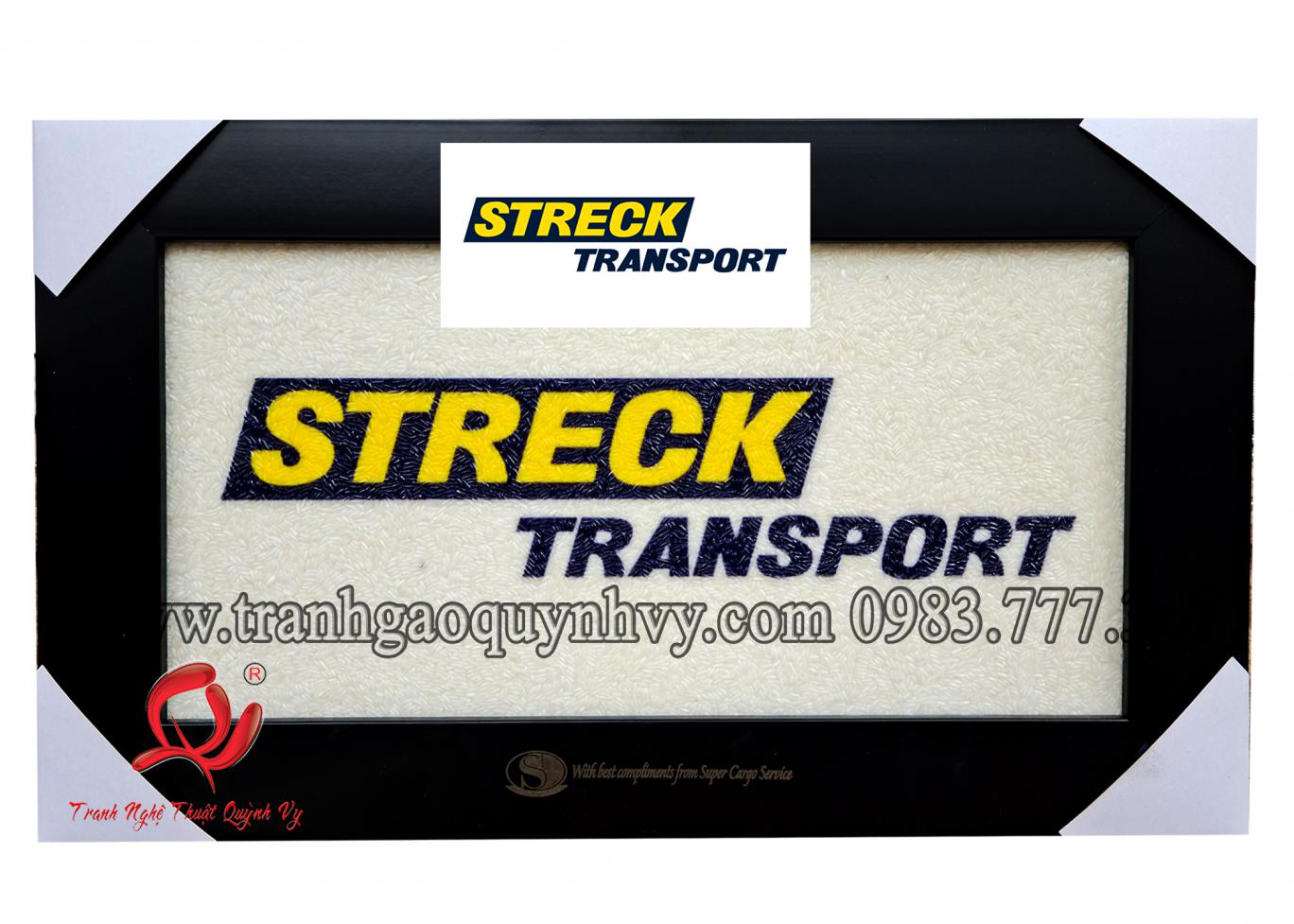 Tranh gạo Logo 20 x 40