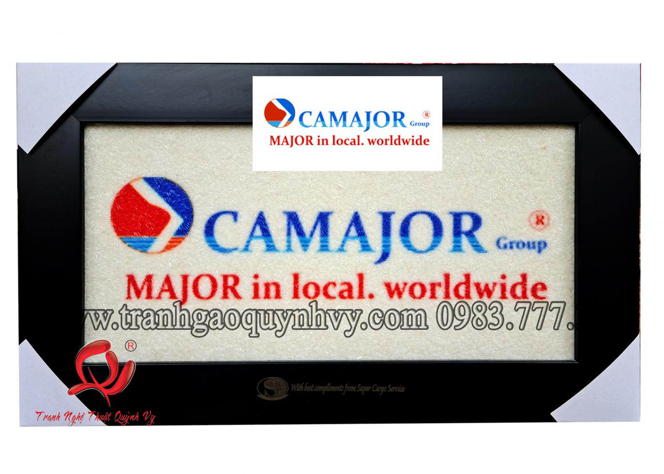 Tranh gạo Logo 20 x 40