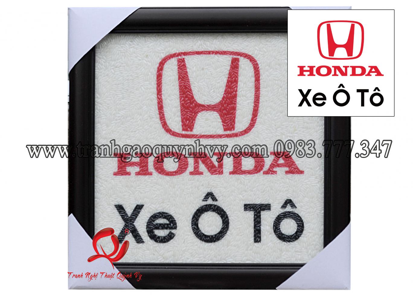 Tranh Gạo Logo Honda 20 x 20
