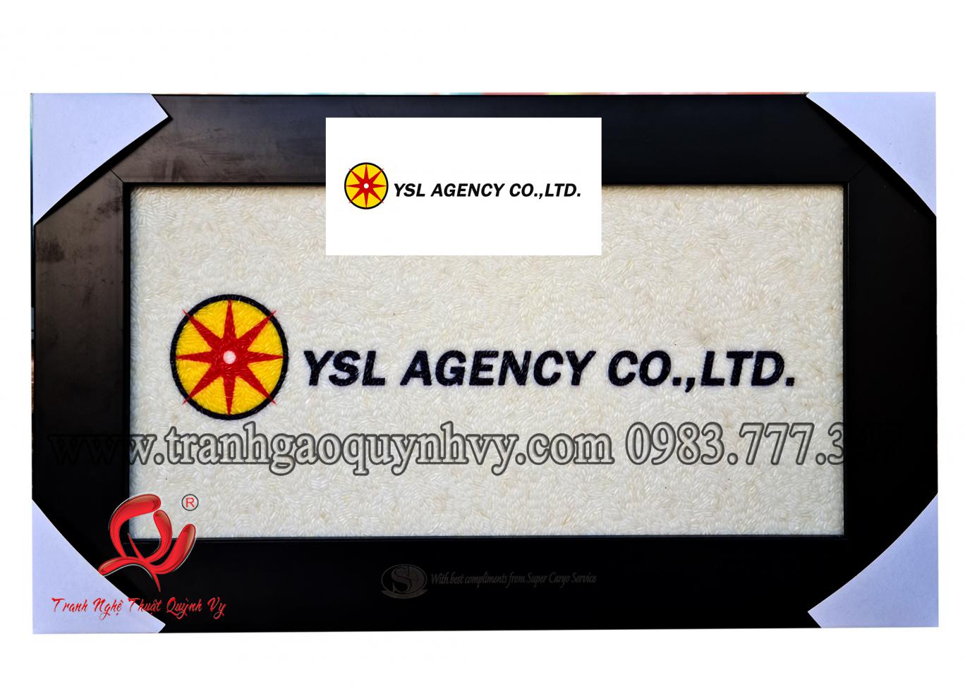Tranh gạo Logo 20 x 40