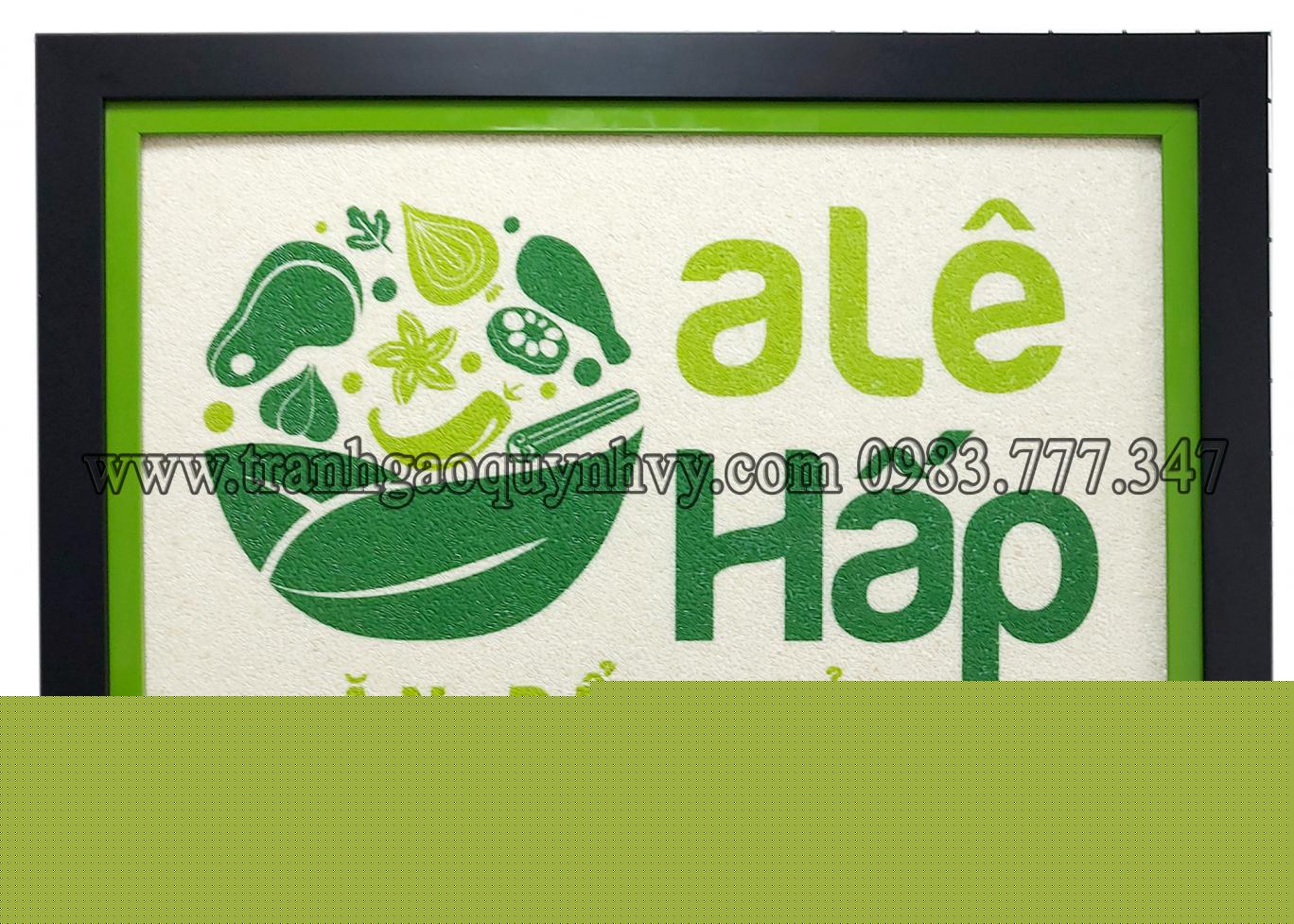 Tranh Gạo Logo ALEHAP - 49 x 73