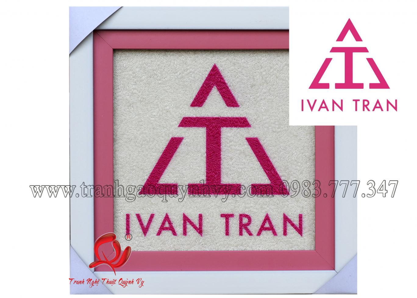 Tranh Gạo Màu Logo Ivan Tran 25 x 25