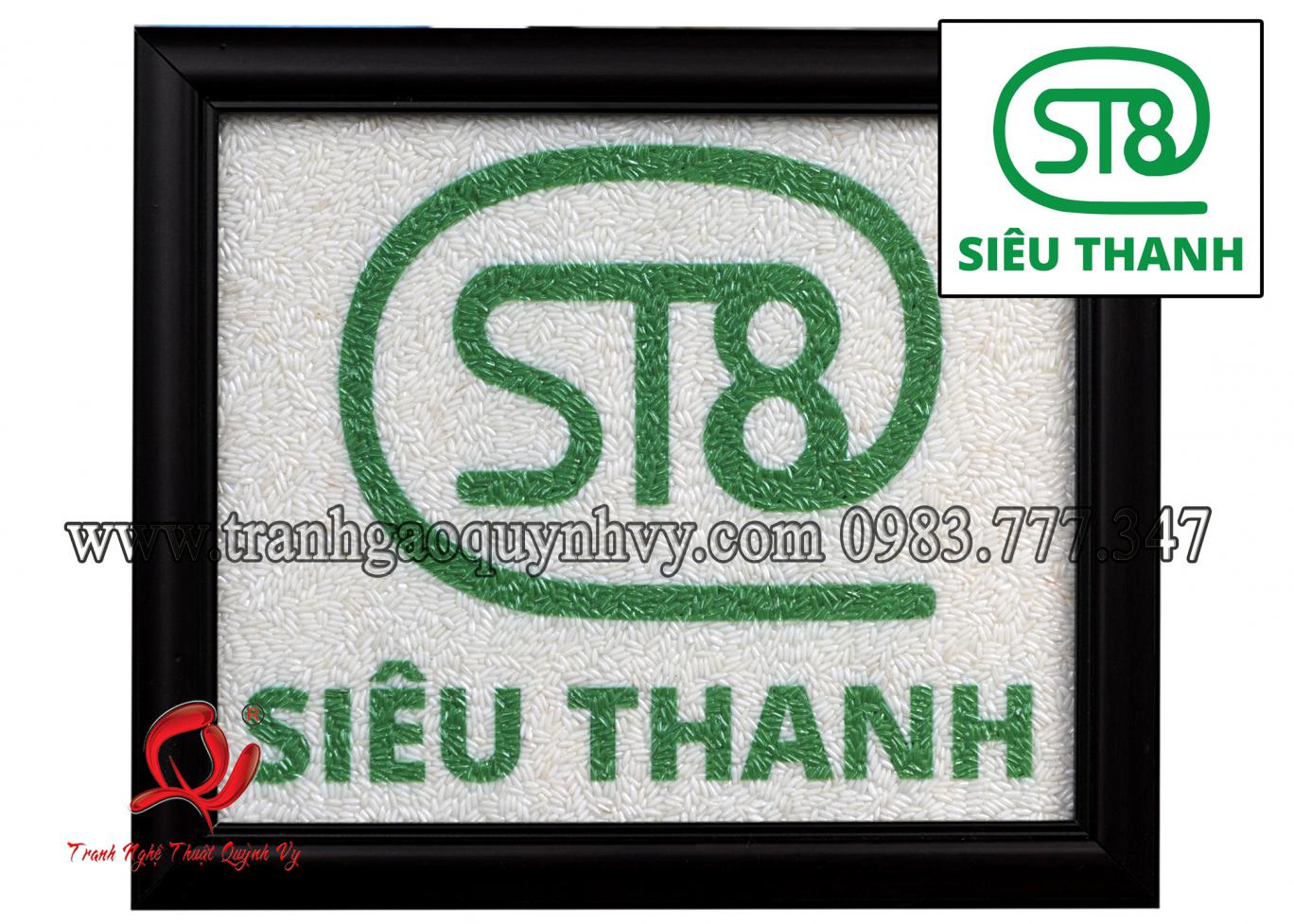 Tranh Gạo Logo  Công Ty Siêu Thanh - 19 x 23