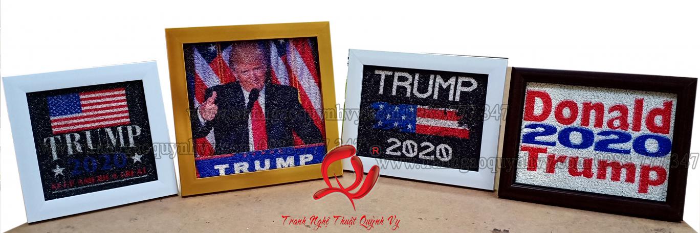 Tranh Gạo Màu - Xuất sang Mỹ - Donald Trump