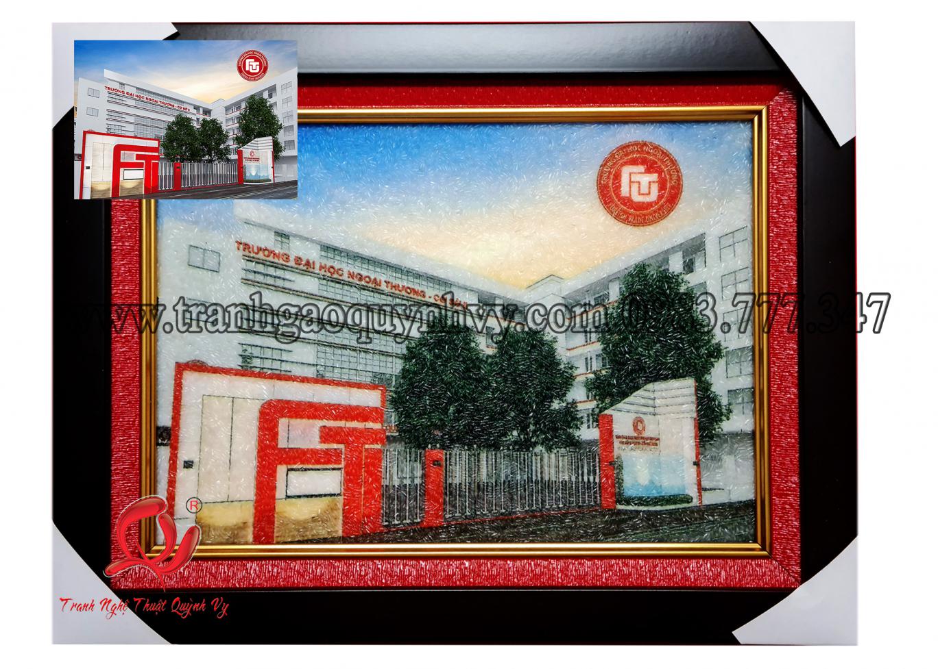 Tranh Trường Đại Học Ngoại Thương - 30 x 40