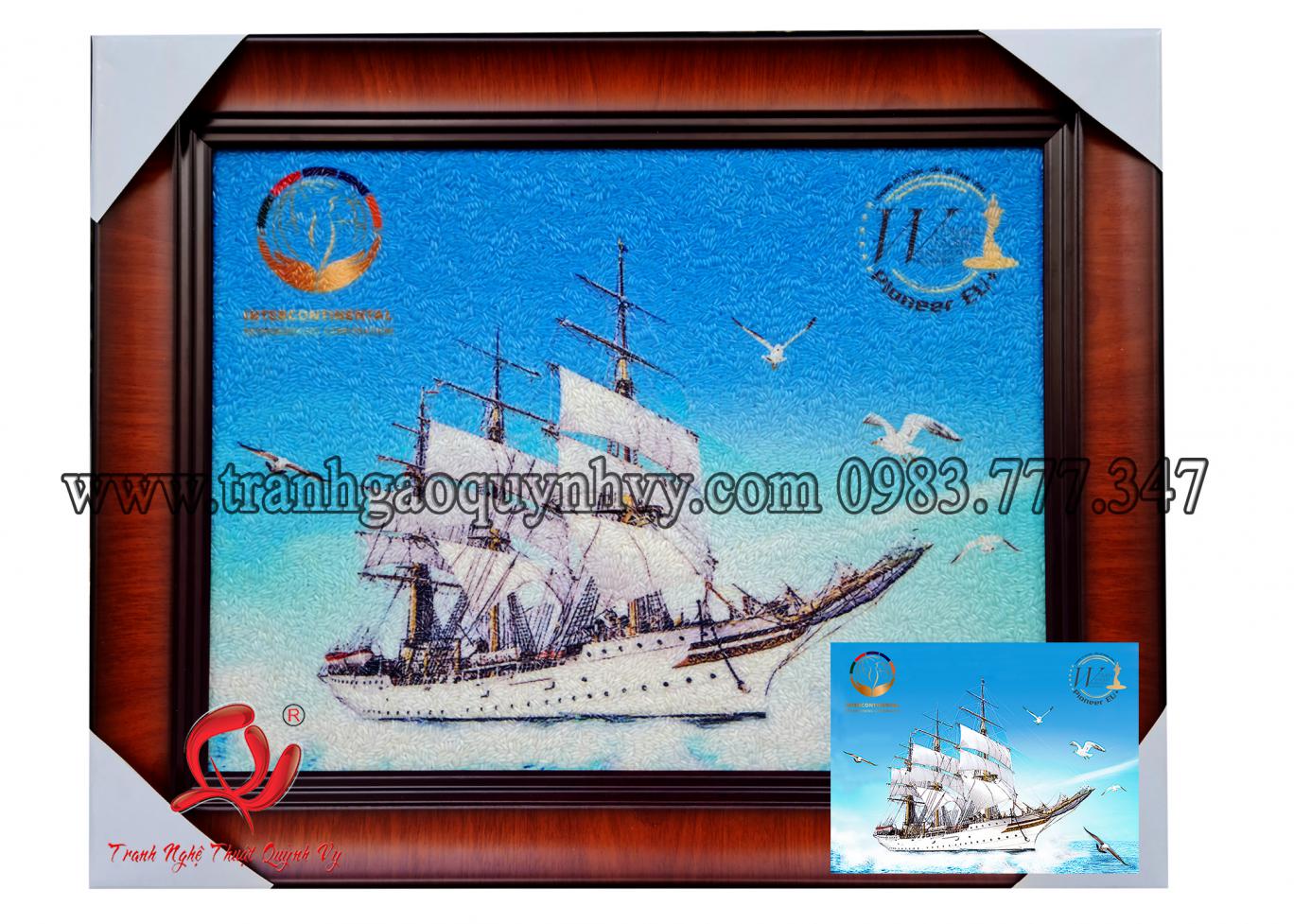 Thuyền buồm - 2 logo - 30 x 40