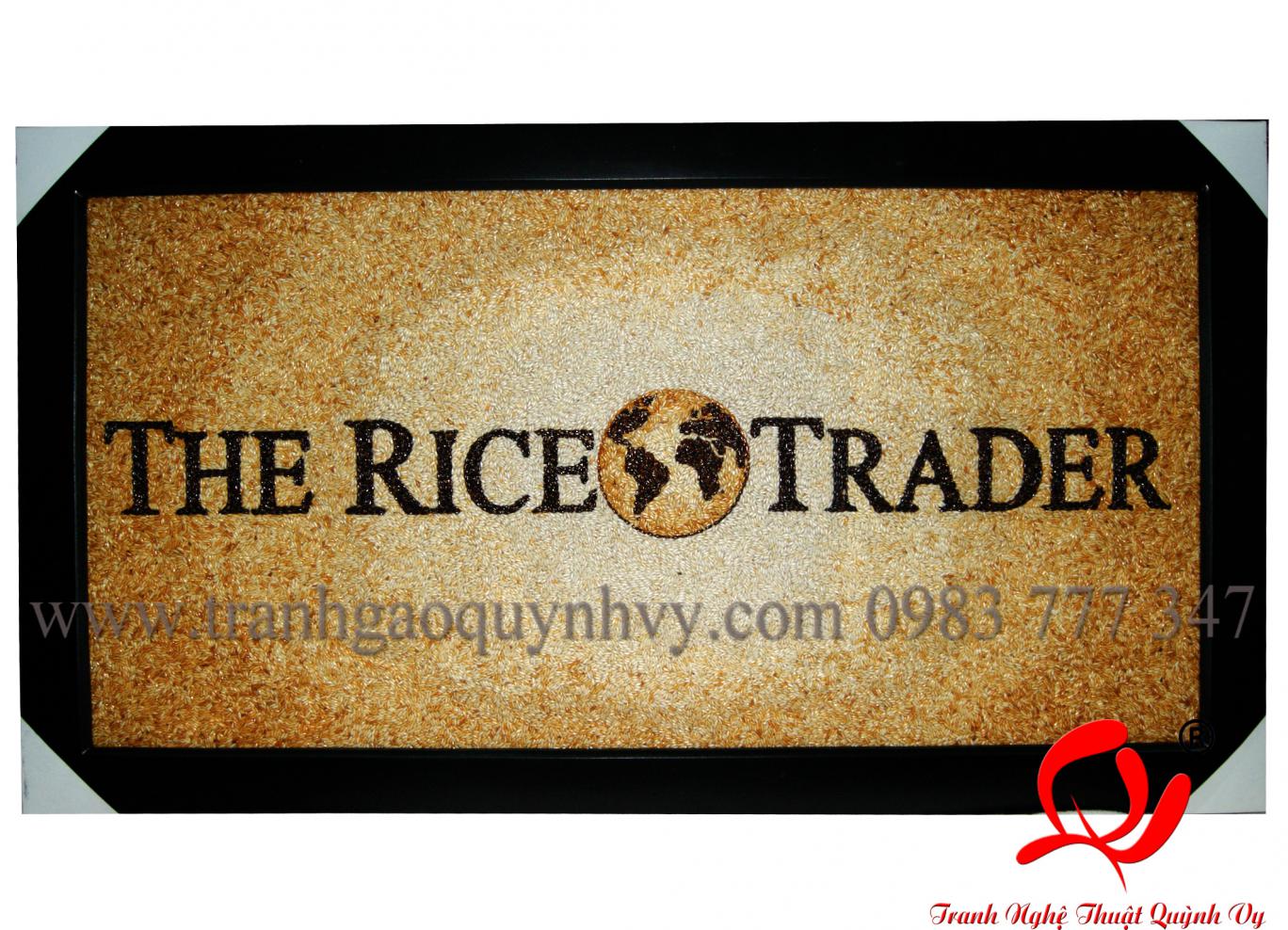 Tranh Gạo Logo + Chữ