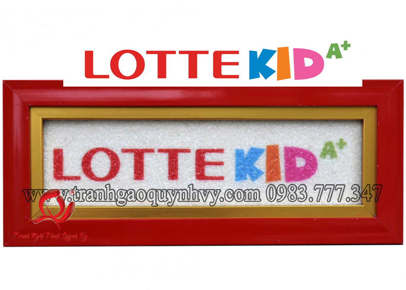 Tranh Gạo Màu Logo Lotte Kid A+ 8 x 28