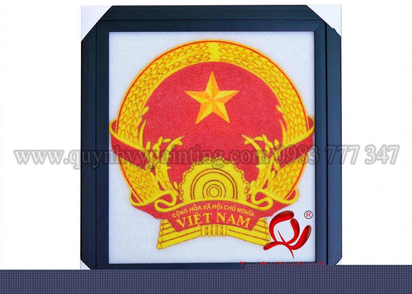 Đá Quý Quốc Huy Việt Nam 40 x 40