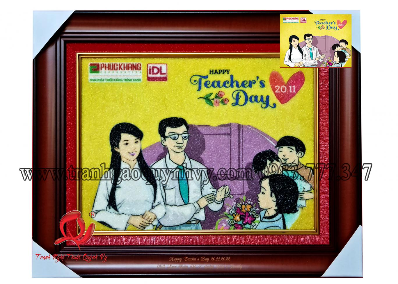 Tranh Tri ơn Thầy Cô - 30 x 40