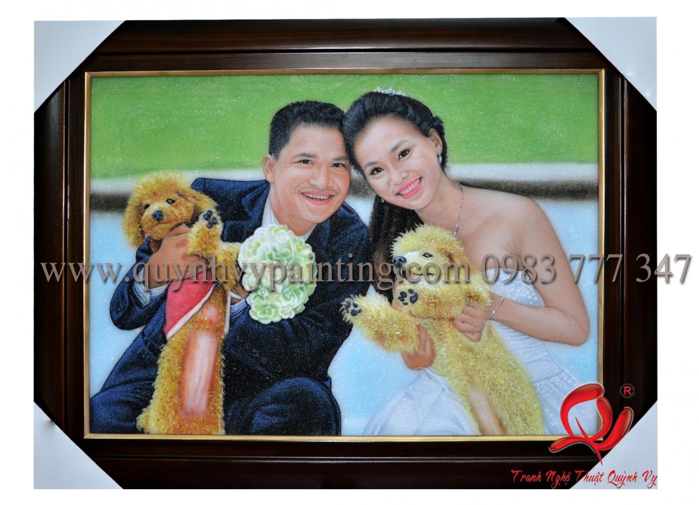 Đá Quý Chân Dung Cô Dâu - Chú Rể