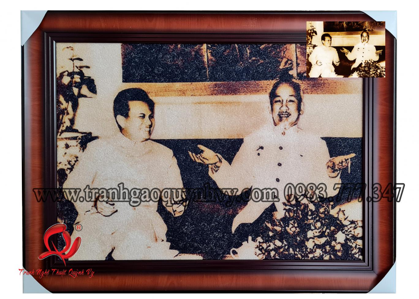 Chân Dung Hồ Chí Minh và Cayxon - 50 x 70