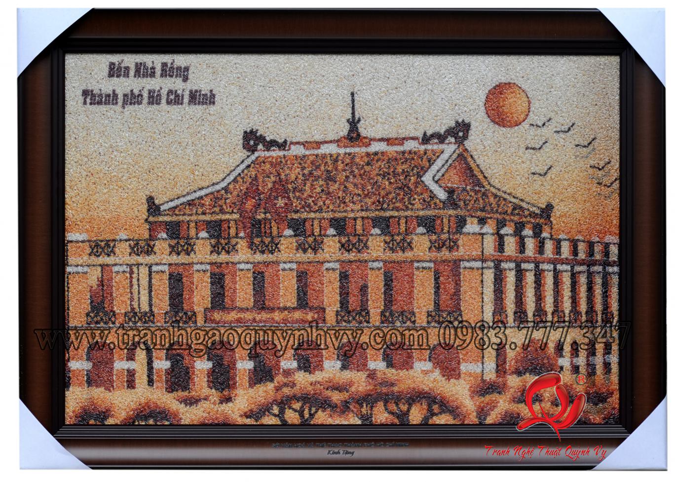 Tranh Gạo Bến Nhà Rồng - 40 x 60