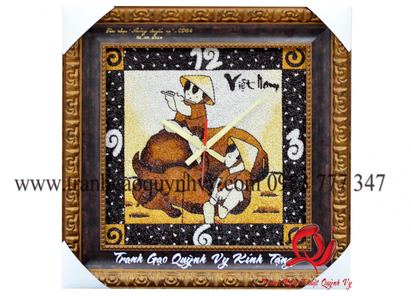 Tranh Gạo Đồng Hồ 30 x 30