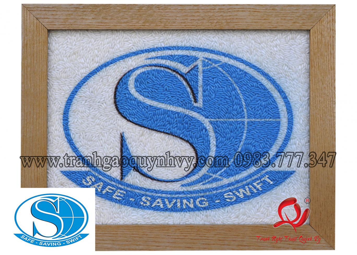 Tranh Gạo Màu Logo SCS 17 x 23
