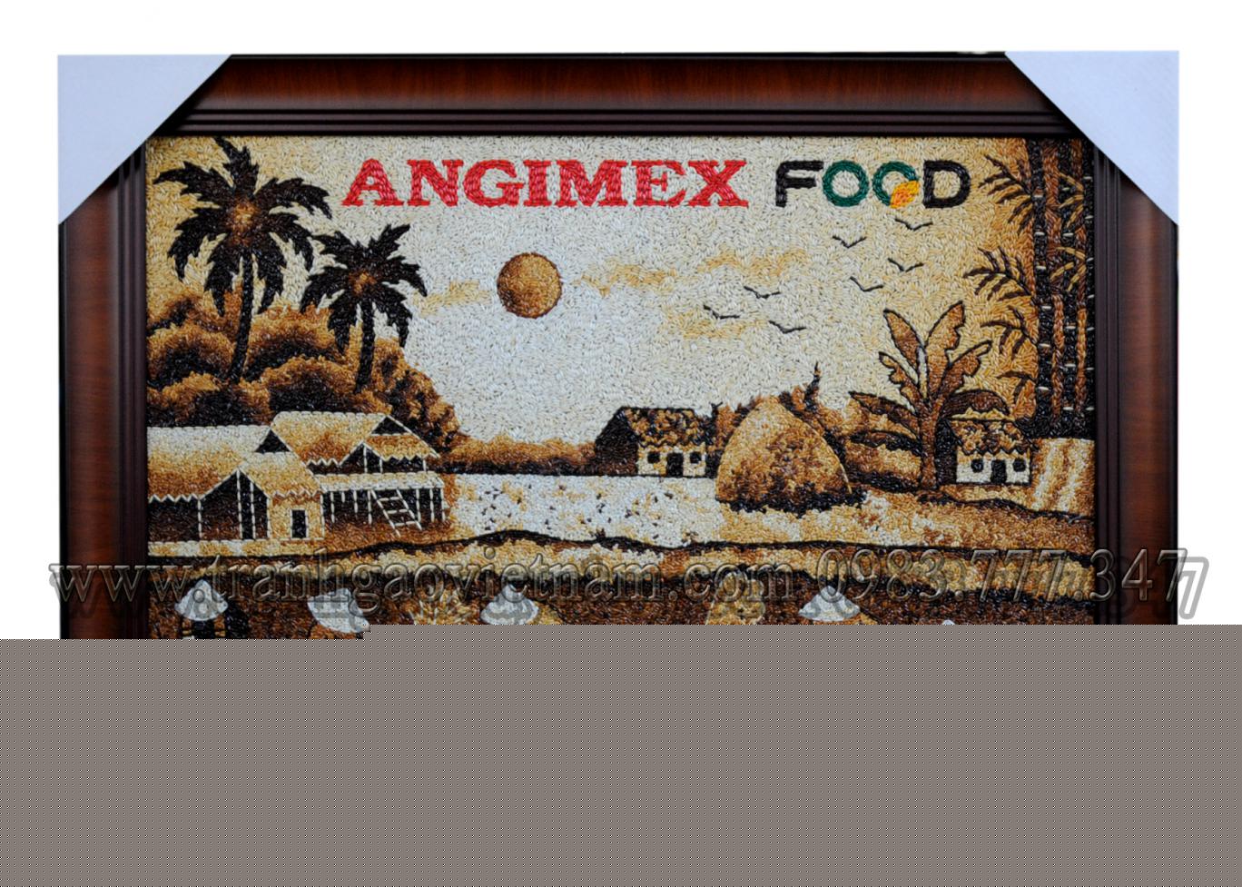 Tranh Gạo Logo Sơn Màu - 40 x 60