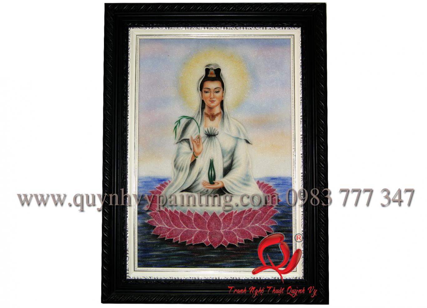 Đá Quý Phật Bà Quan Âm 46 x 60