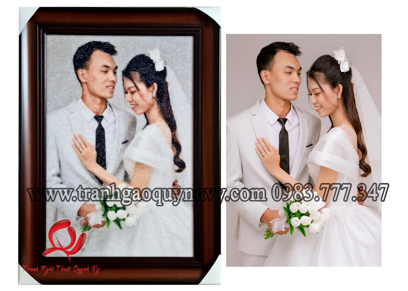 Chân Dung Cô Dâu Chú Rể  40 x 60