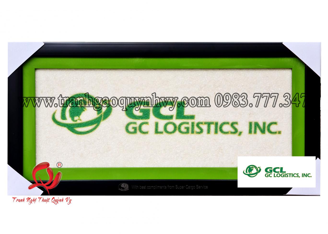 Tranh Gạo Logo - 20 x 50