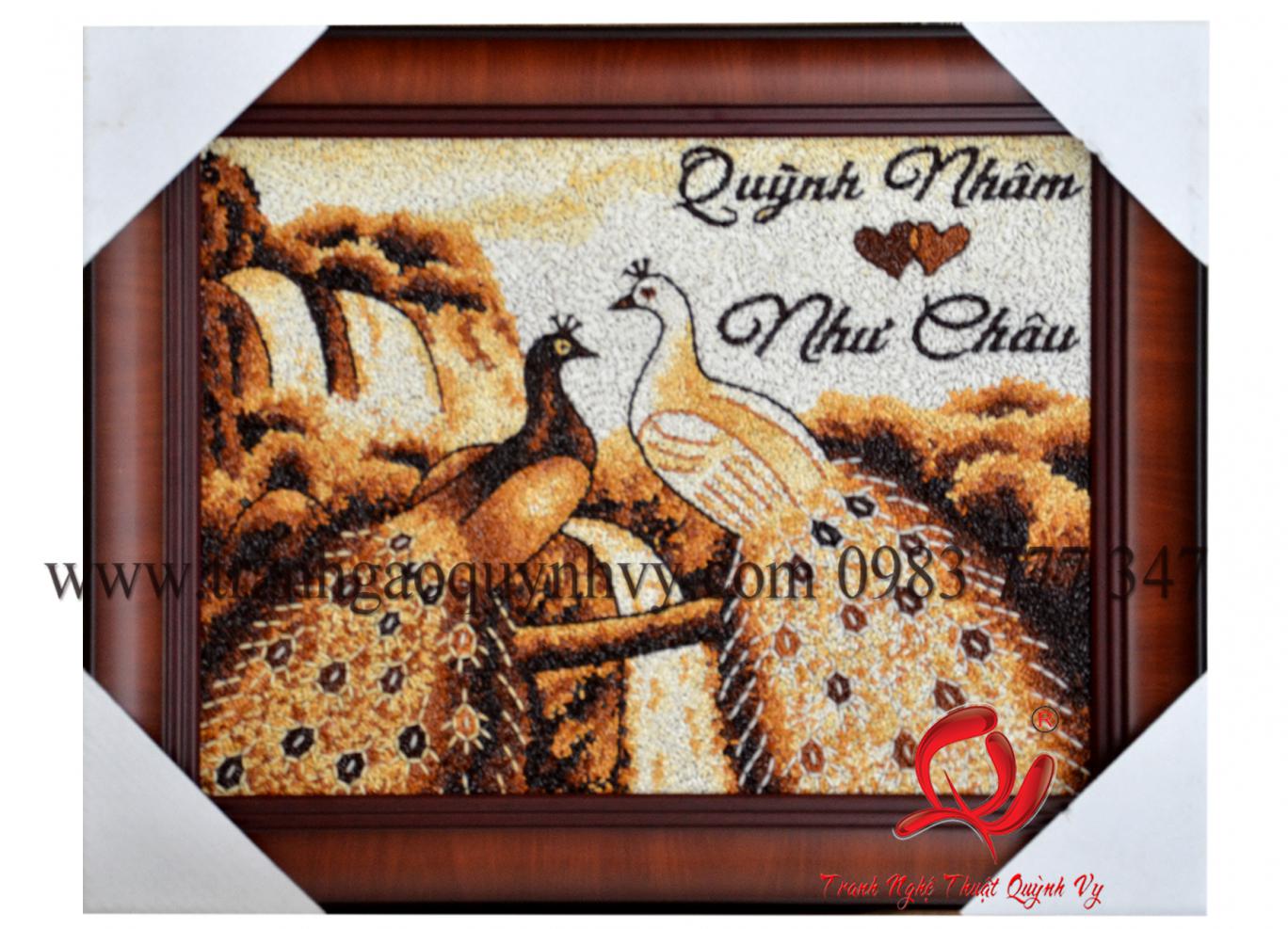 Tranh Gạo Hàng Đặt Đám Cưới 30 x 40
