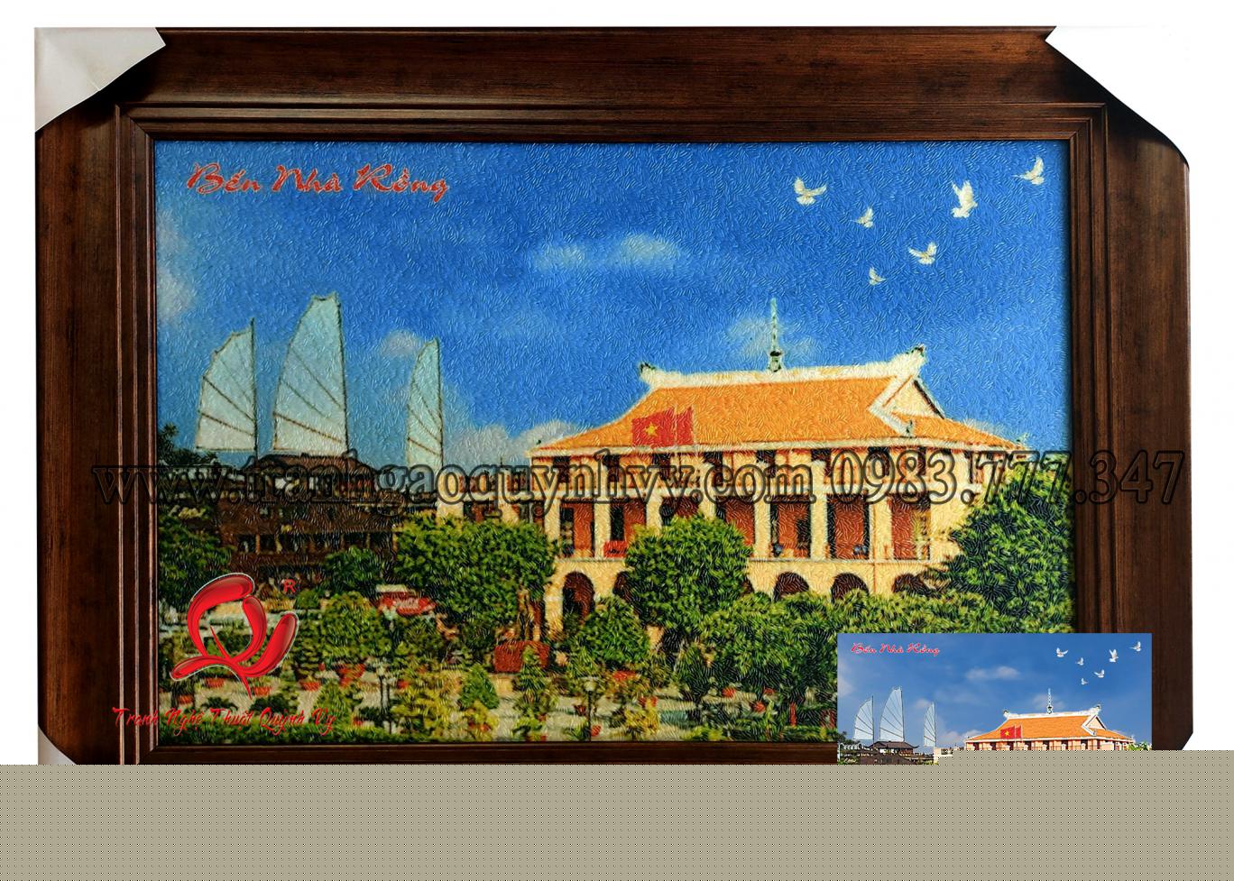 Tranh Gạo Bến Nhà Rồng - 40 x 60