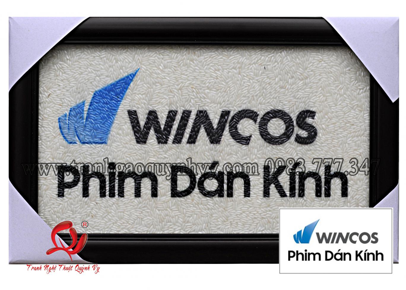 Tranh Gạo Logo Wincos 16 x 25