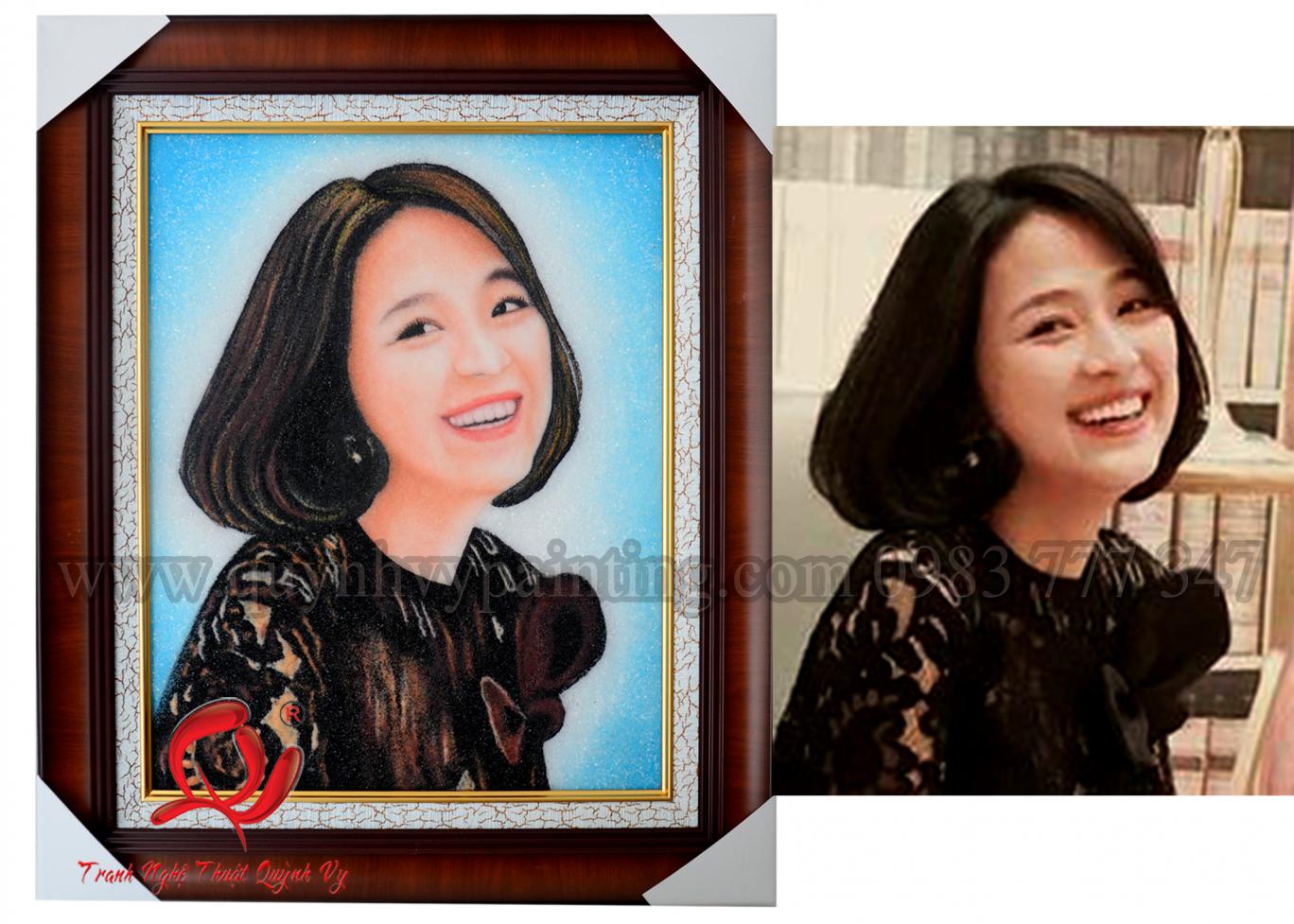 Đá Quý Chân Dung 1 người 30 x 40