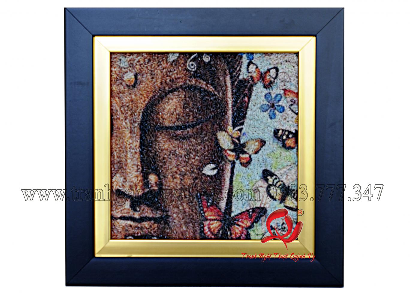 Tranh Gạo Màu Chân Dung Phật  20 x 20