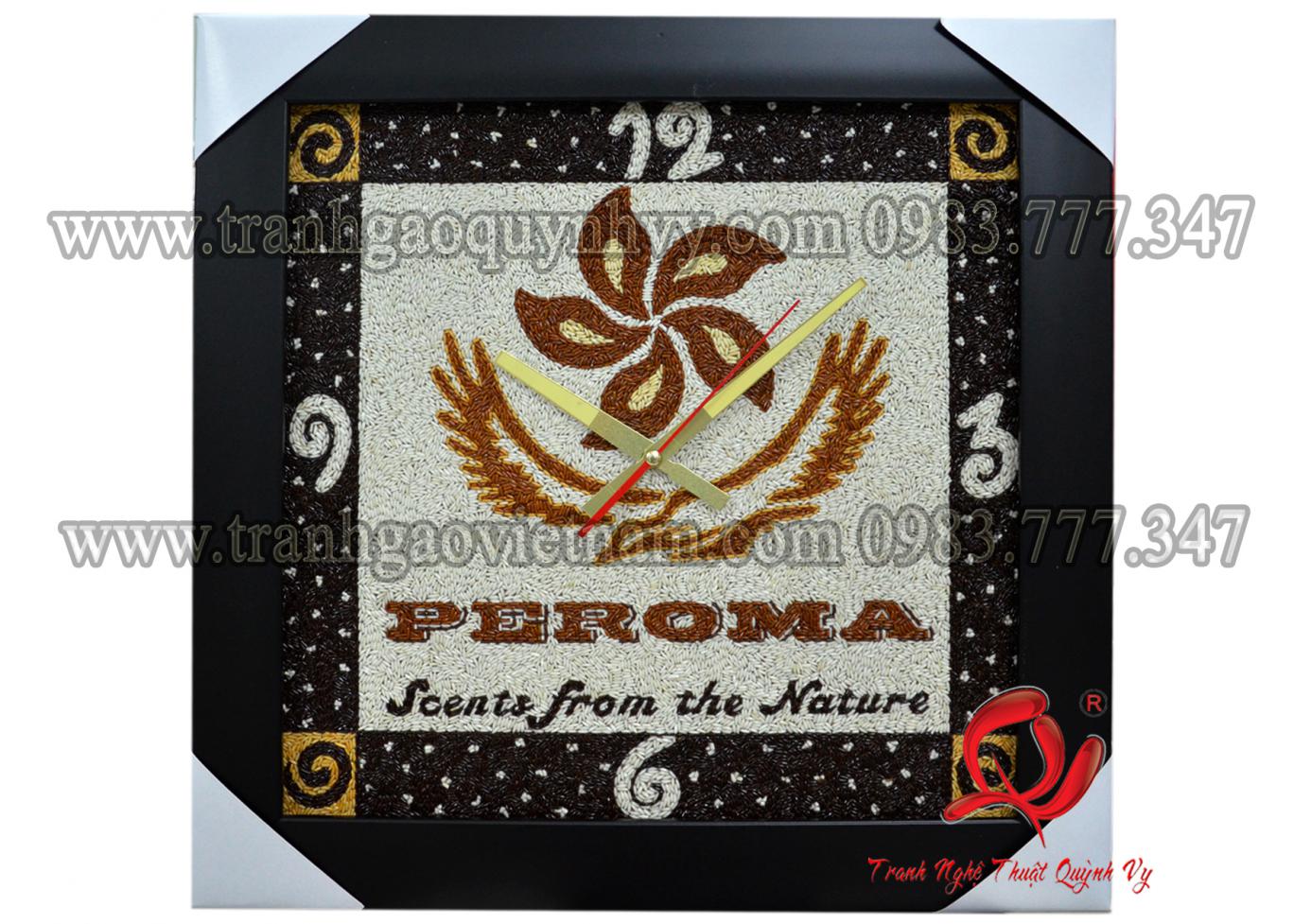 Tranh Gạo Logo & Đồng Hồ